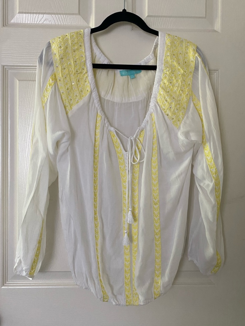 Melissa Odabash | 100% Rayon Embroidered Tunic Blouse